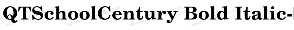 QTSchoolCentury Bold Italic字体转换